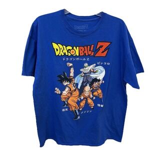 Dragonball Z T Shirt Mens XL Blue Ripple Junction Anime Manga Goku Piccolo
